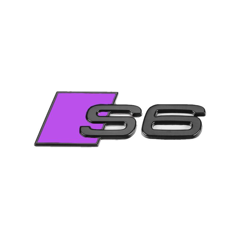 Für AudiFür Jaguar S6 2012-2018 2019-2024 4Ringe Logo Glänzend Schwarz Auto Motorhaube Frontemblem Heckklappe Abzeichen Modifizierter Aufkleber Ersatz