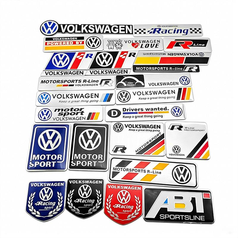 1Pcs VW Car Styling 3D Aluminum Alloy Badge Stickers For Volkswagen Golf Tiguan Touran Polo GTI Jetta Passat CC Scirocco Arteon BH4