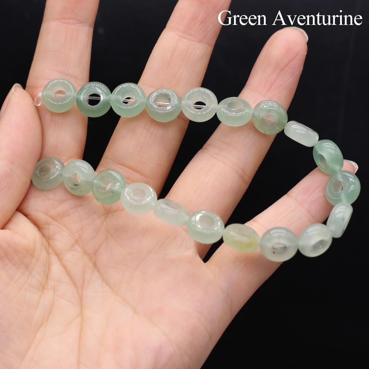 

20 шт./нитка энергетические бусины из натурального камня с большими отверстиями, бусины из хрусталя рейки, бусины из желтого нефрита для изготовления ювелирных изделий своими руками 20 см 20Pcs/String-20cm