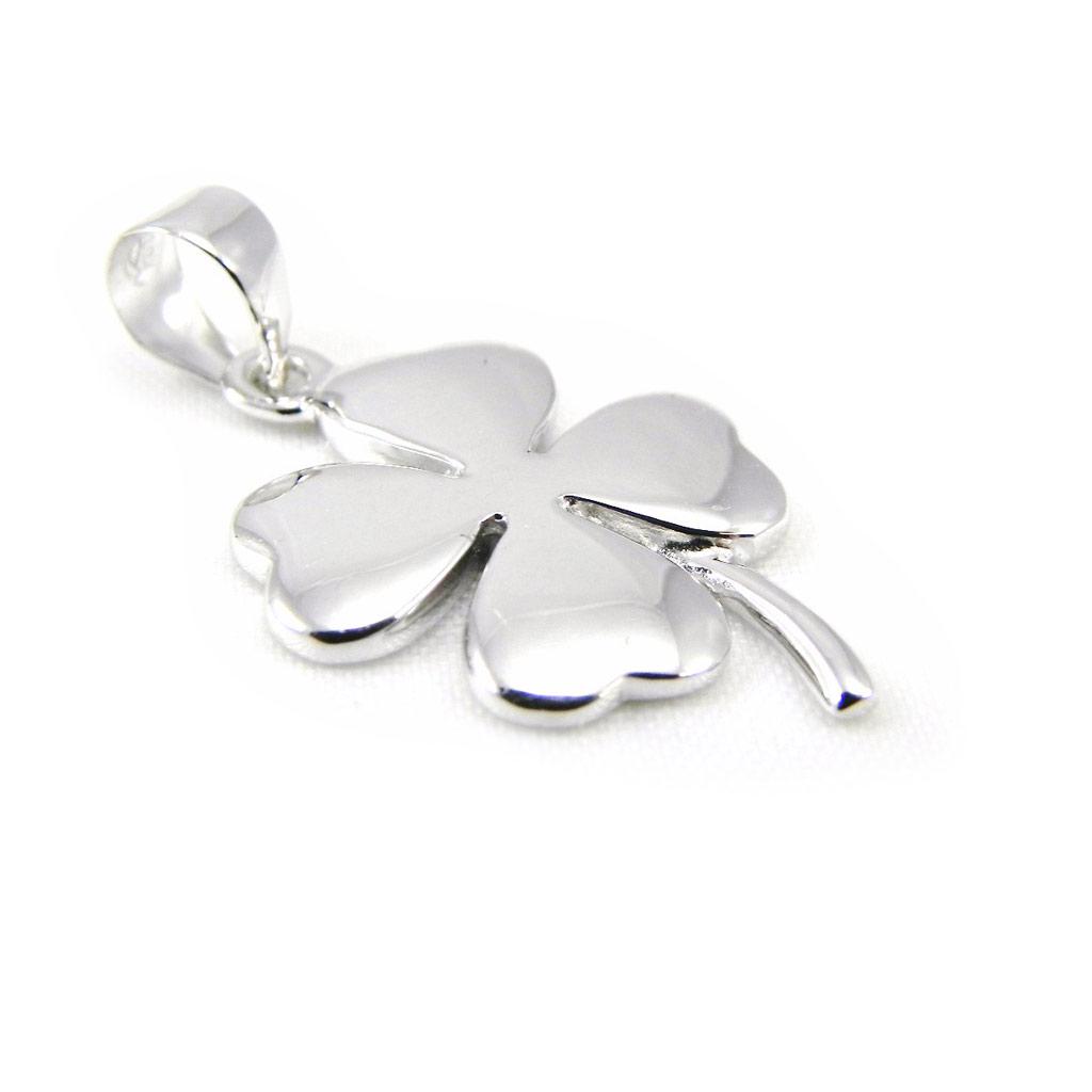 Les Trésors De Lily [F6301] - Silver Pendant '4 Leaf Clover' Silver (rhodium-plated) - 17x19 Mm