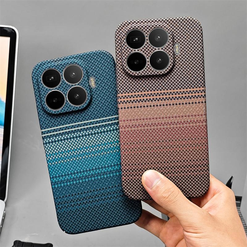 Magnetic Case For Xiaomi 17T Pro Case For Magsafe Embossed Carbon Fiber Striped Pattern PC Lightweight Hard Case For Mi 17 T Pro