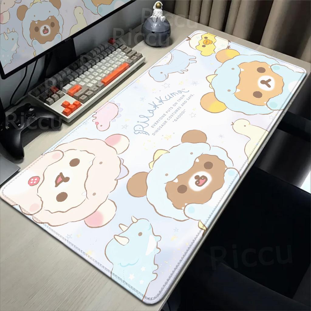 Kawaii Game Rubber Mat Cute Mousepad Non-slip Table Mat Anime Pink Rilakkuma Office Computer Accessories Speed Desktop Mouse Pad