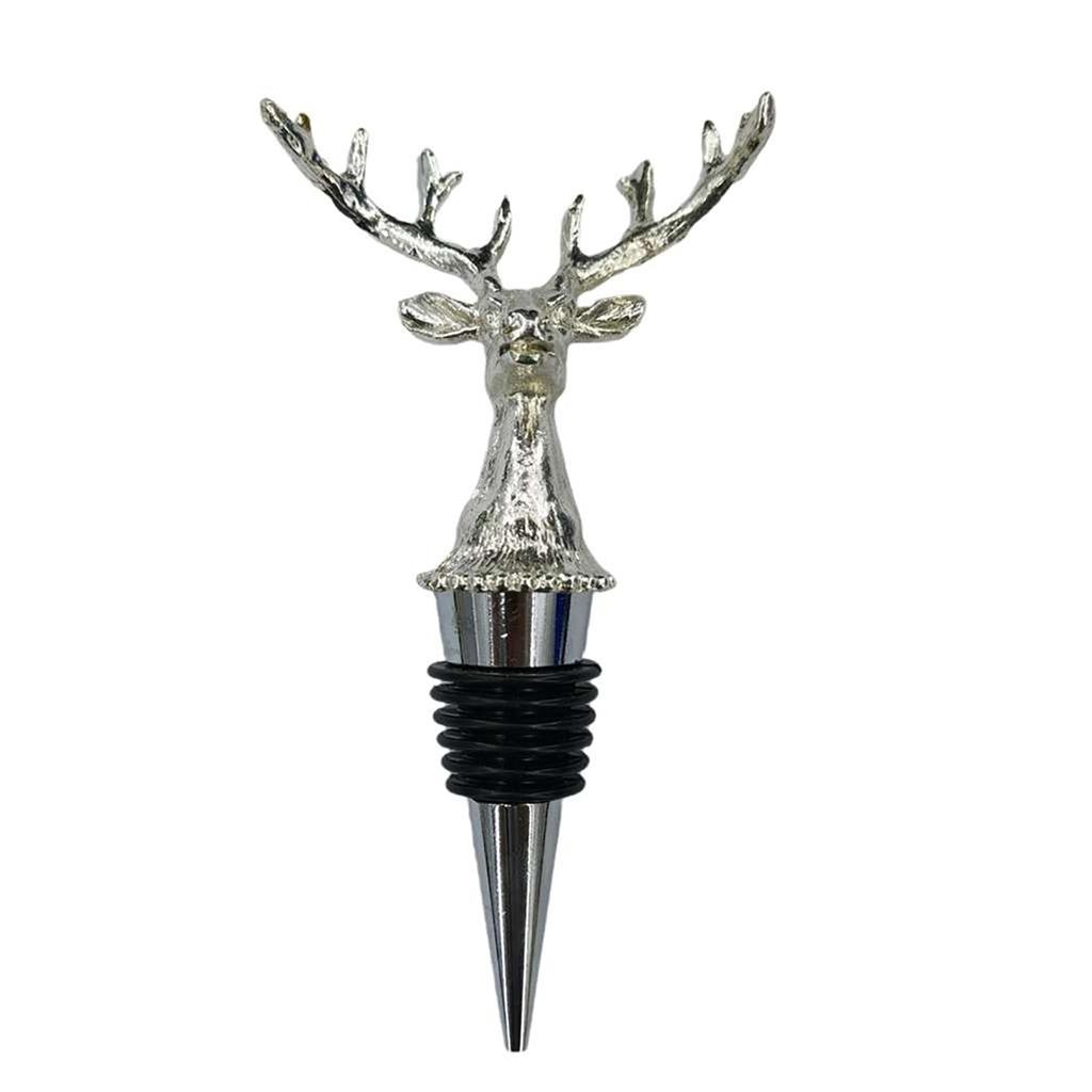Deer Head Pourer Red Wine Stopper For Champagne Bottle Stoppers Deer Beverage Cork Vacuum Seal Wedding Kitchen Bar Tools
