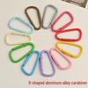 Aluminiumlegierung Nr.. 5 D-förmige Karabiner mit farbiger Sprühfarbe, Federverschluss für DIY-Schmuck, Schlüsselanhänger und Aufhänger.