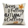 Thanksgiving Linen Pillowcase Autumn Pumpkin Print Pillow Cushion Cover