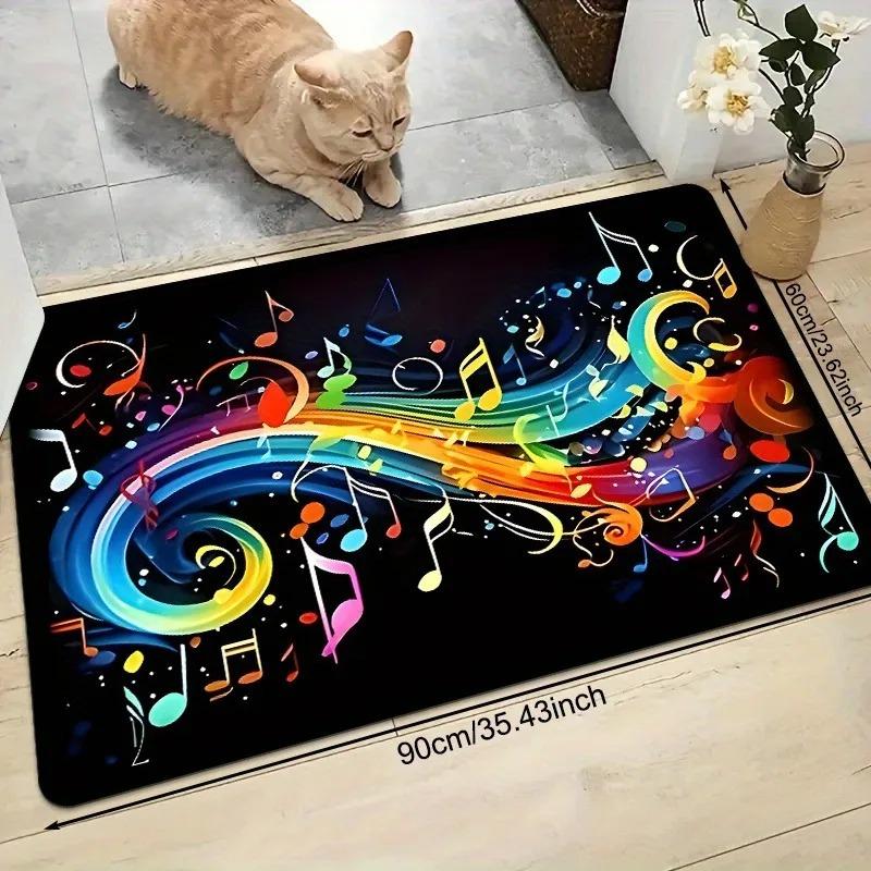 1PC Cute Cats Pattern Door Mats Kitchen Rugs Non-Slip Pop Design Living Room Rugs Bath Mat Carpet for Home Sink Laundry Decor