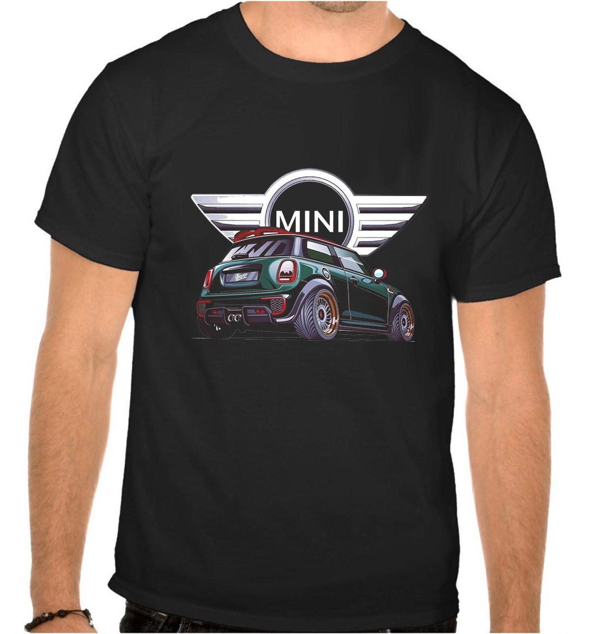 Mini Cooper Car Logo Black T-shirt 1117 S