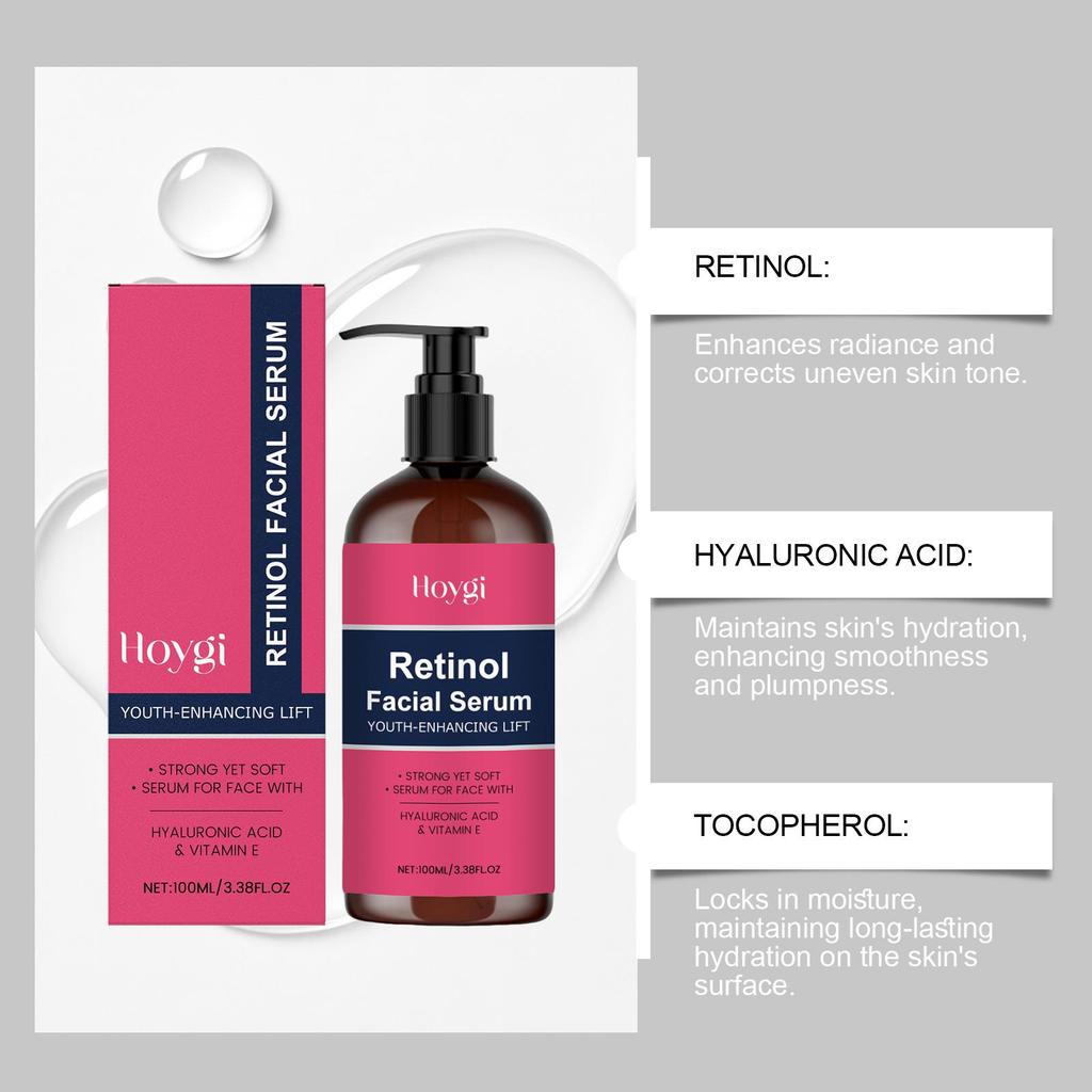 Retinol Anti-Falten Serum Porenverfeinernd Hydratisierend Feuchtigkeitsspendende Essenz Pigmentflecken Entfernen Hautpflege Für Alle Hauttypen