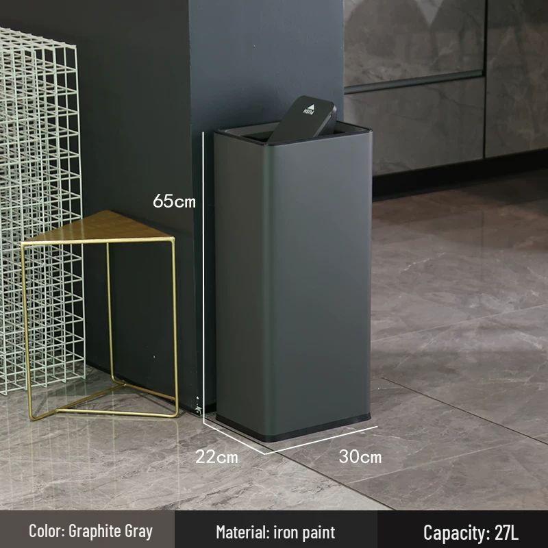 Stainless Steel Swing-Lid Trash Can