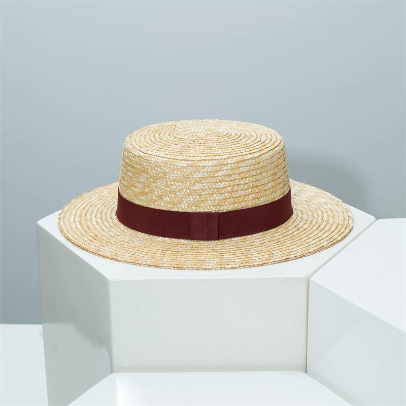 Straw Hat Summer Wide Brim French Elegant Ribbon Women's Sun Hat Holiday Straw Hat Sun Hat chapeau femme