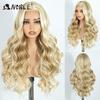 Noble Synthetic Lace Front Wigs For Women Body Wave Pre Plucked Layered Wig 13x3 Frontal Wigs Ombre Brown Blonde Lace Front Wig
