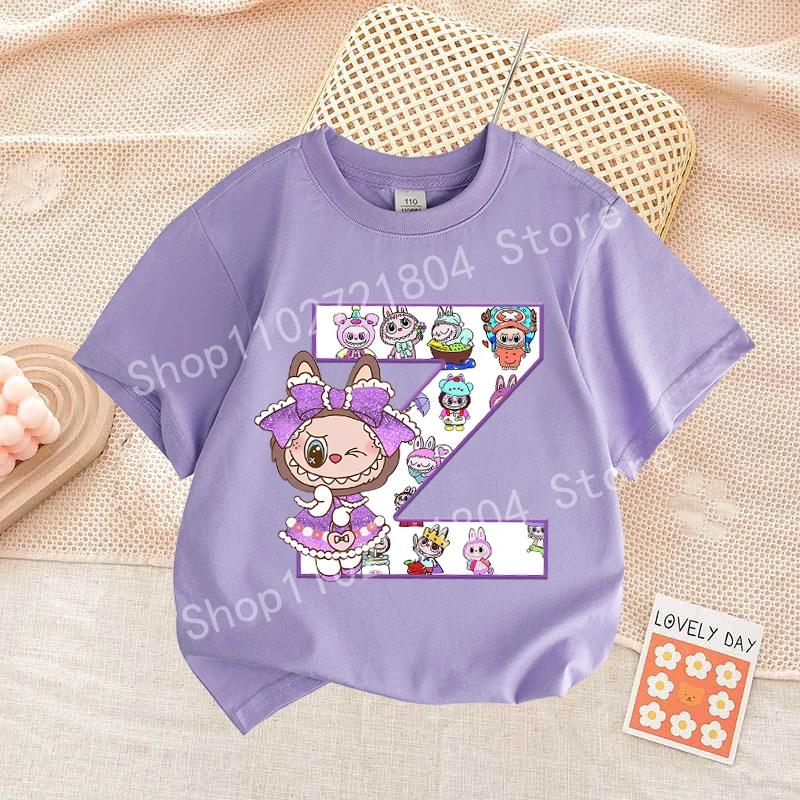 

Cute Letter Printed T-shirt Cotton Summer Outdoor Wear Short Sleeve Girls Clothes Top Cartoon Children Clothing Toddler 160