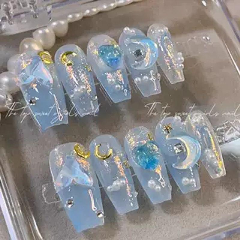 

Дети Милашка Желе Молодой Взрослый Бабочка Белый Носящий Доспехи Mermaid manicure XS(4-10 years old)