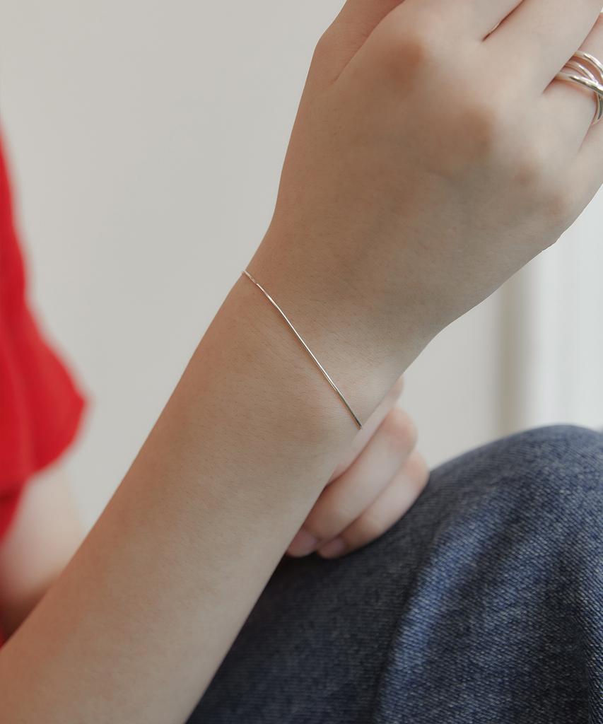 Tatjana (Silber 925) Glasierte Schlangenkette Armband Br2193