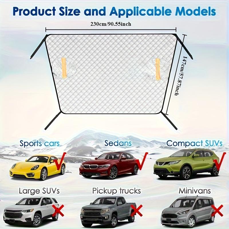 Car Windshield Snow Cover Four Seasons Universal Front Windshield Snow Cover Frost Windshield Windows Thickened Sunshade Cover