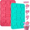 Webake Doll Head Silicone Mold for Chocolate Candy, 2 Pack Cute Girl Themed Fondant Mold for Girls Women's Party Decorations