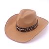 Hot-selling European, American and Western denim straw hat rivet bull head design hard hollow western denim hat