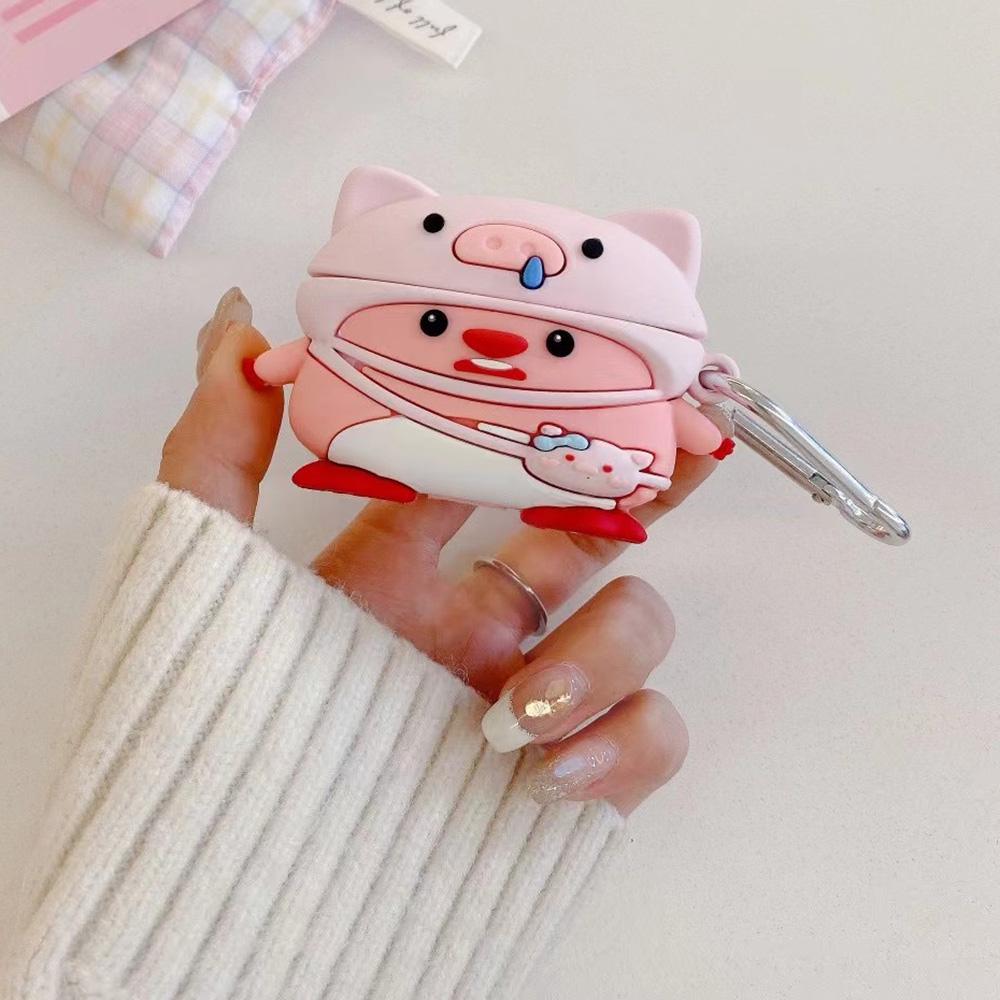 

Для Apple Airpods 3 Мультяшний дизайн Bluetooth-сумісний чохол для навушників Силіконовий захисний чохол з підвісною пряжкою