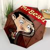 Ombrello da Viaggio a Tema Mr. Bean - 8 Stecche, Apertura e Chiusura Automatica, Design Pieghevole Portatile, Ombrello Compatto ed Elegante Adatto per Esterni