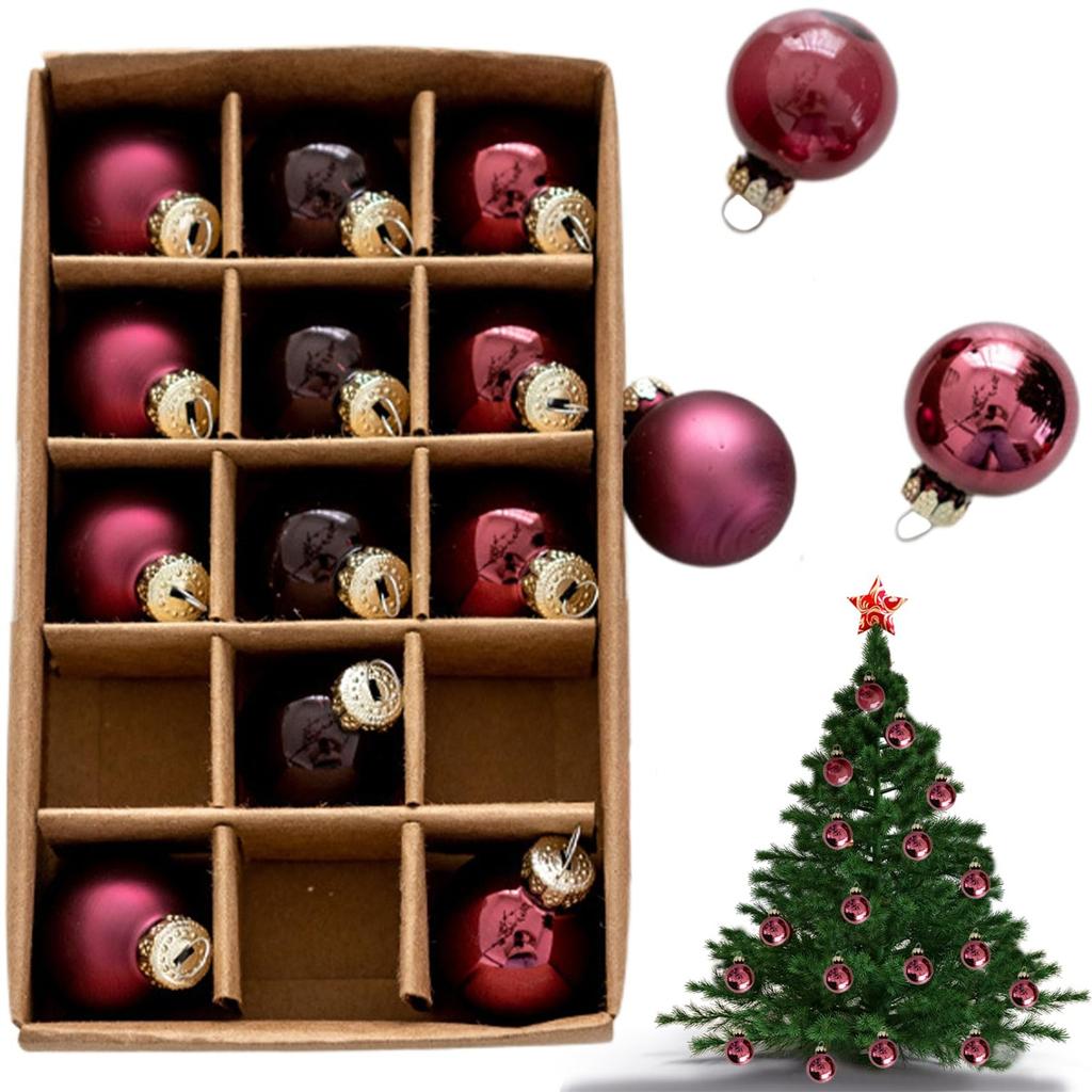 Weihnachtskugel-Ornamente, 15 Stück Hängende Kugel-Ornamente, Weihnachtskugeln, Dekoratives Hängendes Kugel-Set