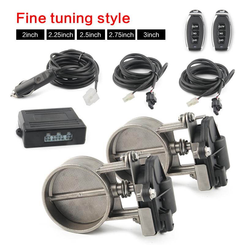 2” 2.25” 2.5” 2.75” 3” Stainless Steel Electric Exhaust Valve With Fine-tunable Remote Control Electronic Switch Kit