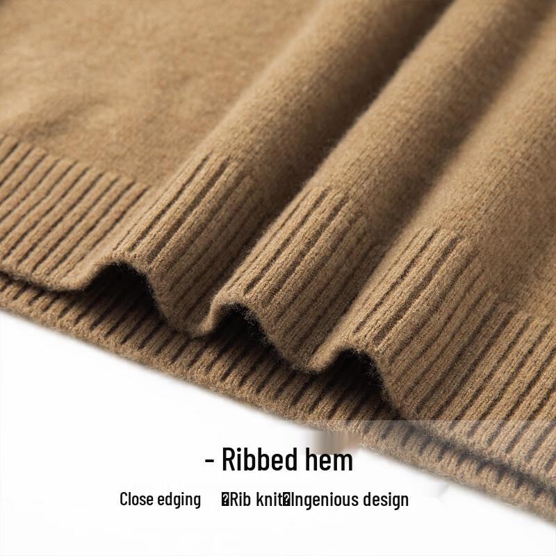 Hodo Herren Schwergewicht 100% Wolle Half-Zip Pullover