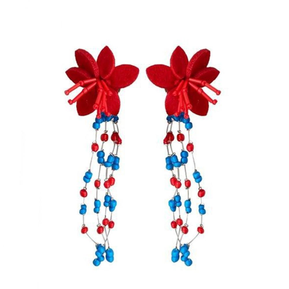 

Elegant Flower Earrings Handmade Fashion Jewelry New Exaggerate Flower Earrings For Women