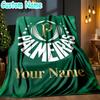 Custom Name Sociedade Esportiva Palmeiras Throw Blanket - Perfect for Couch, Bed, Office, and outdoor Travel - Ideal Gift for Christmas & Holidays