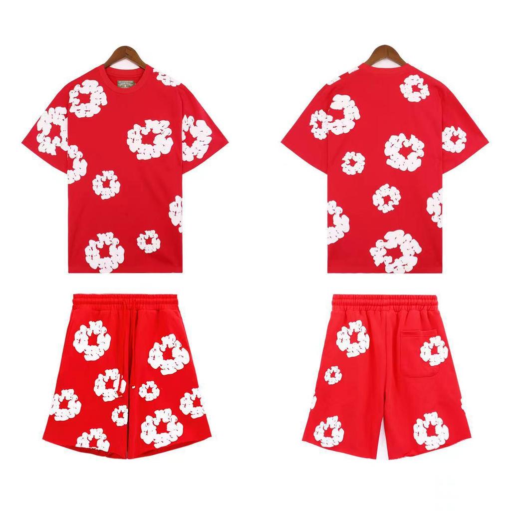 Kapok Print Spring/Summer Sports Casual T-Shirt & Shorts Unisex - New Trendy European & American Style