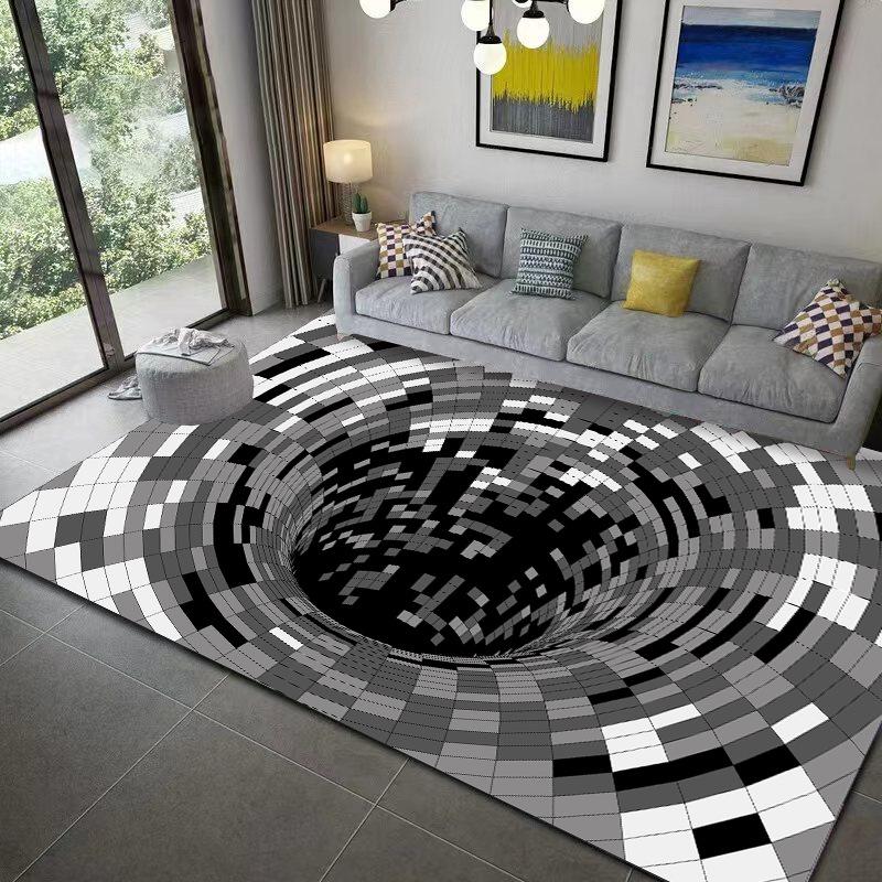 3D Optical Illusion Vortex Carpet - Bedroom & Living Room Floor Mat