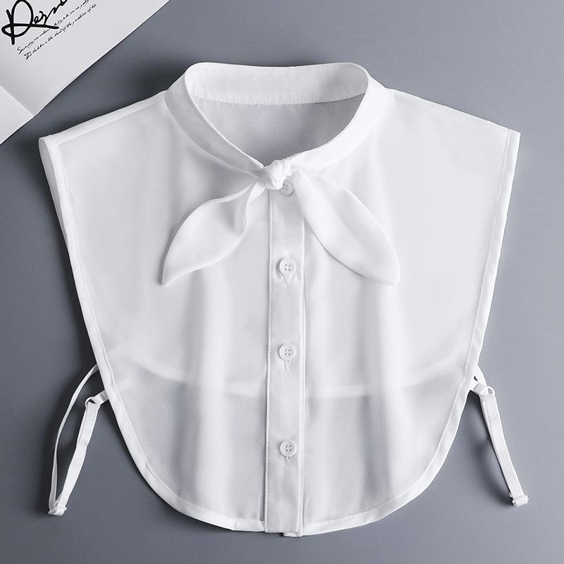 Fashionable Cotton Lace False Collar Shirt, Women's Detachable Collar Shirt, False Tie, Lapel Shirt Top