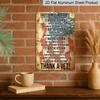 2D Flat, 1pc Vintage Patriotic Metal Wall Sign - "Freedom Is Not Free Thank A Vet" American Flag Design, 8x12 Inch Rustic Aluminum Home Decor for