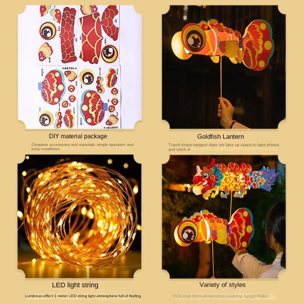 Colorful Dragon Dance Lantern Handmade Parent Child Toy Lantern  Cultural Events