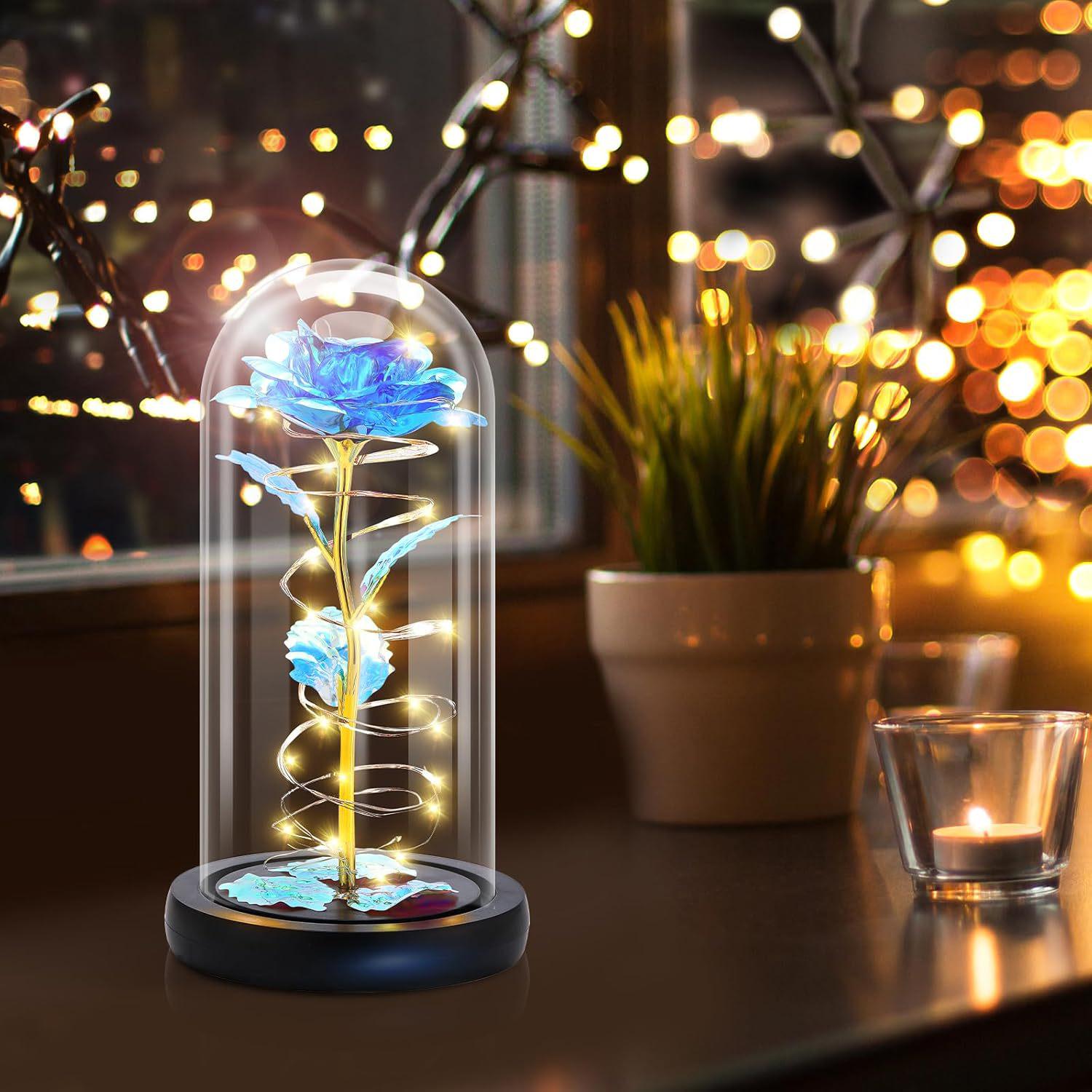 

2026 Rose Glass Dome Valentine’s Day Gift for Mom or Girlfriend - Creative Ornament Plastic Dome