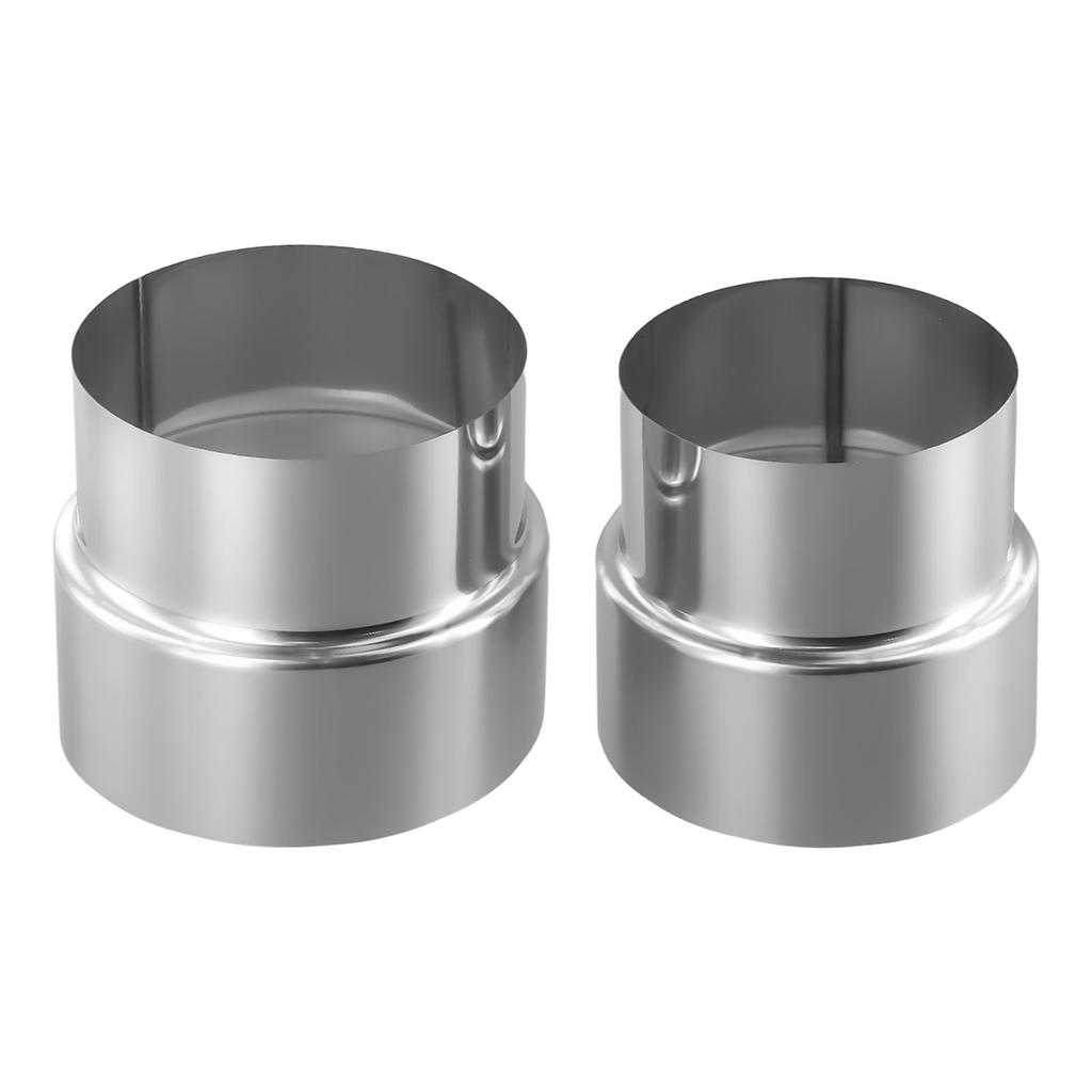 1pc Exhaust Pipe Adapter Stainless Steel Flue Exhaust Pipe Reducing Joint Chimney Adaptor Flue Liner Reducer Tubing Connector