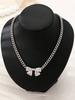 1pc Fashionable Chain With Bowknot Pendant Necklace, Fresh And Cute Elegant Design Suitable For Women's Daily Wear, Parties And Dates, Great Gift