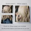 3pcs Cute Cartoon Kitten Printed Duvet Cover Set 1 Duvet Cover+2 Pillowcases Coreless Soft and Comfortable Machine Washable