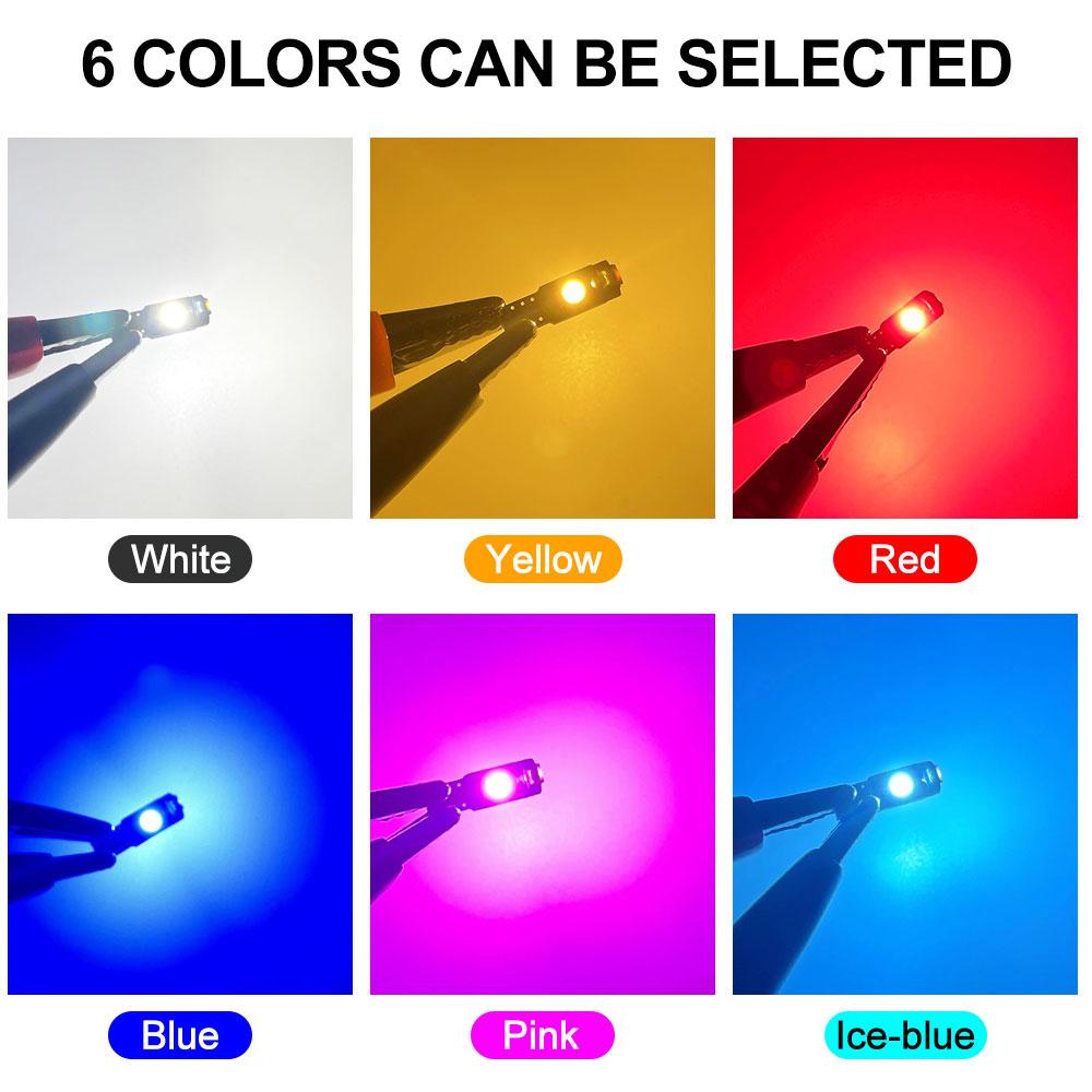 10 STÜCKE T5 W3W W1.2w Instrumentenlampe Anzeige Kraftstoffanzeige Canbus LED Auto Mittelkonsole Armaturenbrett Anzeige Warnung Keillampen