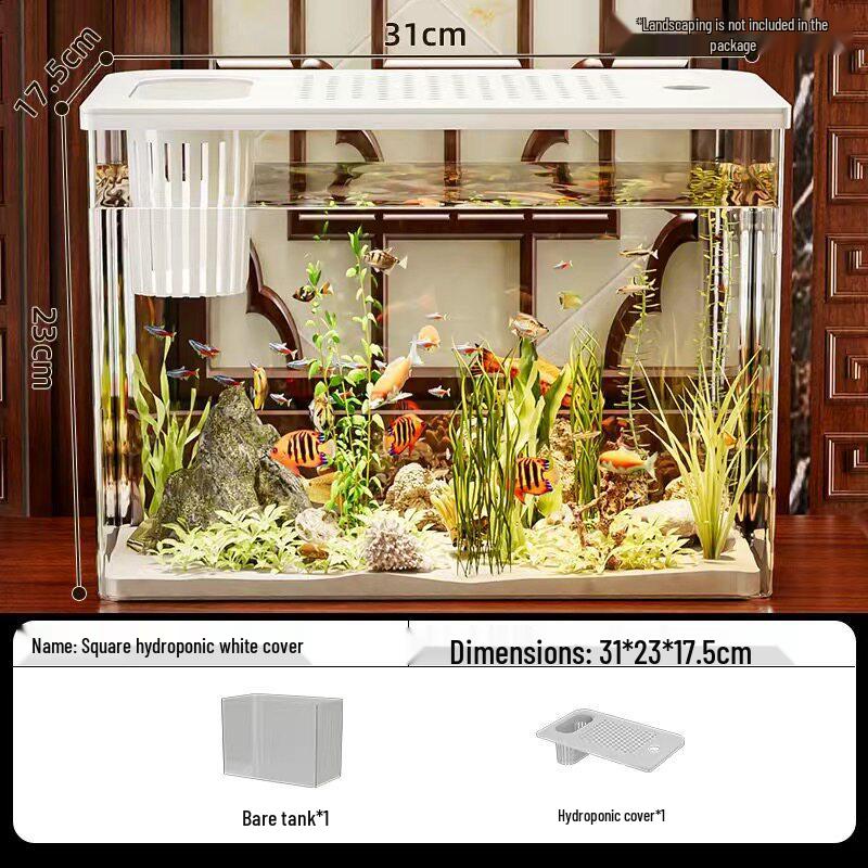 Eco-Friendly Desktop Fish Tank - Small Transparent Goldfish Aquarium for Home or Coffee Table Decor