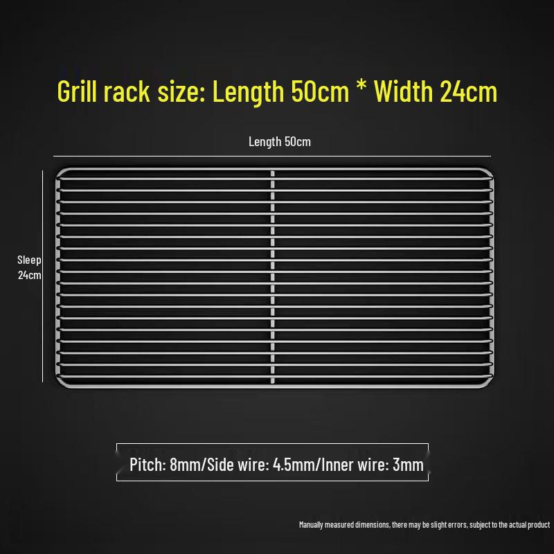 Rectangular 304 Stainless Steel BBQ Grill Net with Legs – Ideal for Draining Water & Oil, Oven Drying & Baking.