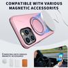 For iPhone 14 Pro Magnetic Case Rotating Kickstand TPU + PC Phone Cover