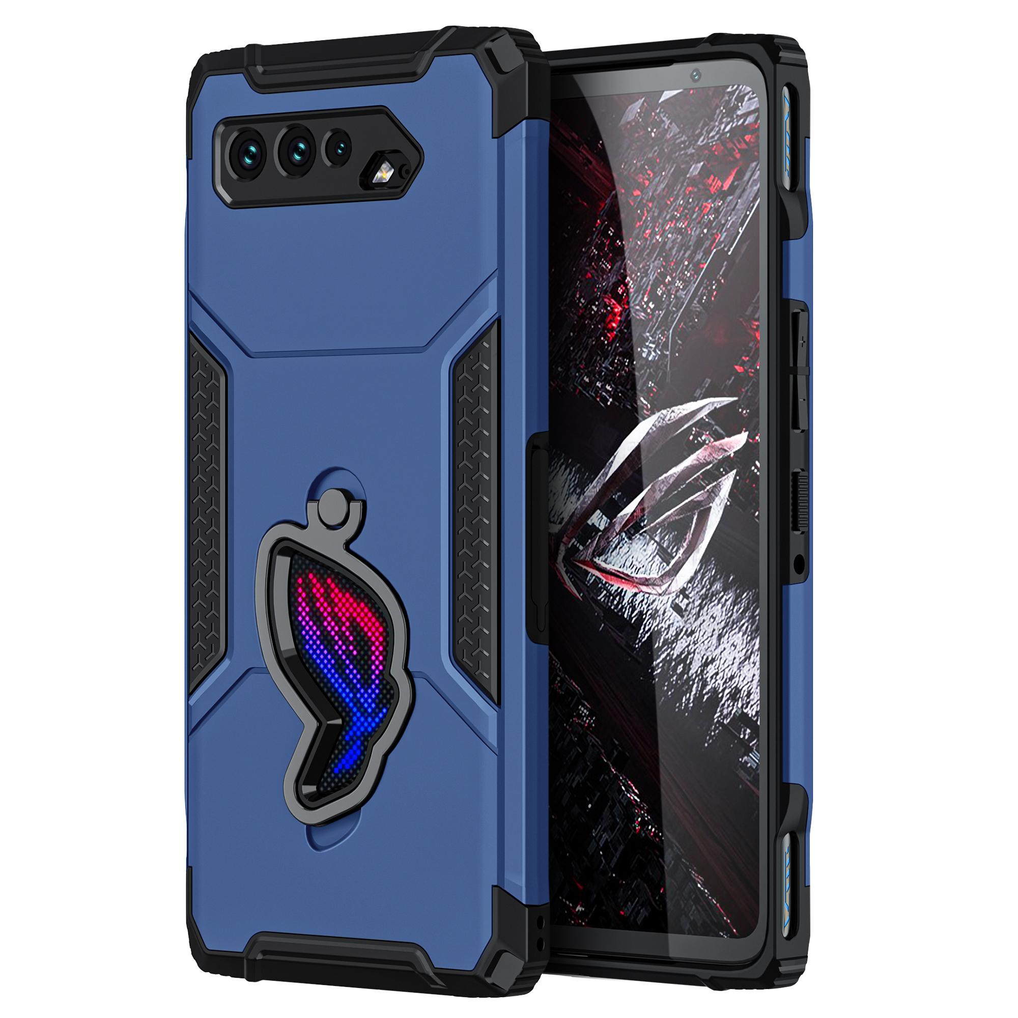 

Чехол для ROG Phone 5 Черный Жесткий Чехол с Подставкой для Телефона Ударопрочный Защитный Чехол для Игрового Телефона Asus ROG5 синий