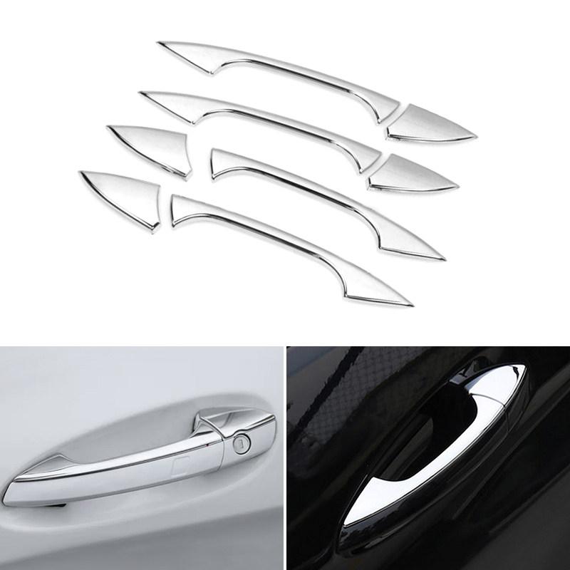 Carbon Texture Car Exterior Door Handle / Bowl Cover Trim For Mercedes Benz C E GLK ML CLA Class W166 W117 X204 W204 W212