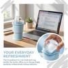 Foldable Silicone Hockey Puck Making Cup, a 2-in-1 Portable Hockey Puck Mold and Reusable Travel Drinking Cup with Straw.