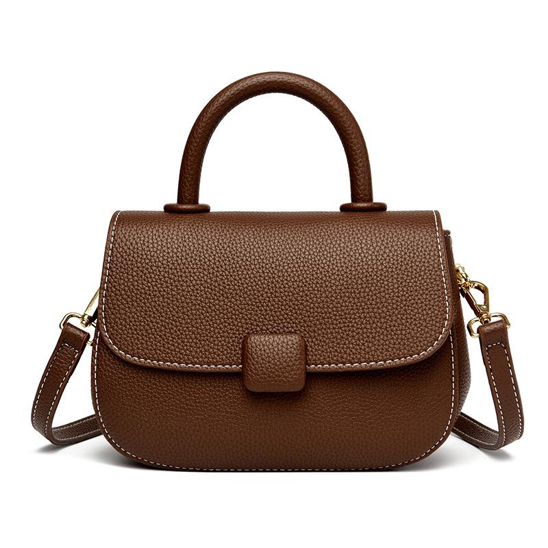 

Retro solid color simple bag women s new messenger bag large capacity portable shoulder bag