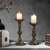 2 Stück Schmiedeeisen Kerzenhalter Kerzenständer Französisch Klassischer Kerzenhalter für Hochzeit Feiertag Filmen Kerzenhalter