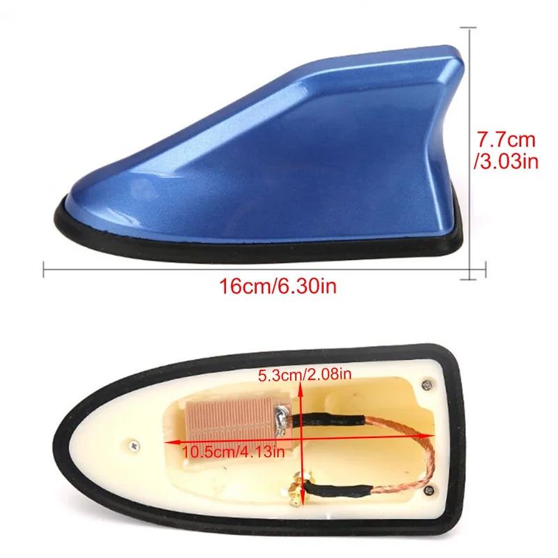 New Waterproof Universal Car Radio Antenna Shark Fin Roof Decorative Antenna with Adhesive Tape Base with FM/AM Radio Function