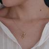 14k Point Ribbon Wave Necklace
