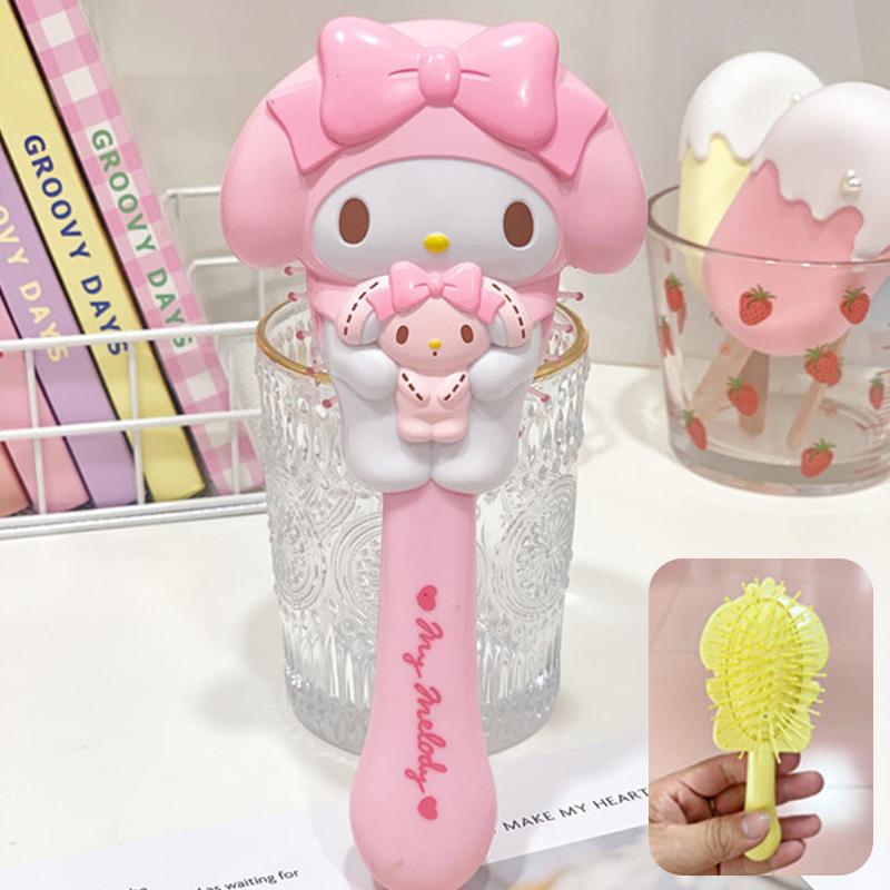 

Cute Handheld Makeup Mirror Cartoon Massage Airbag Comb For Women Portable Beauty Tool Kawaii Hair Comb Holiday Gifts