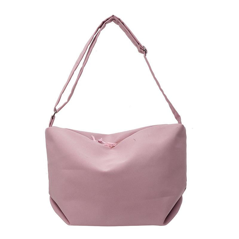 Crossbody Women's Bag Customization Solid Color Simple Casual Versatile Large Capacity Shoulder Crossbody Bag College Student Class Tote Bag